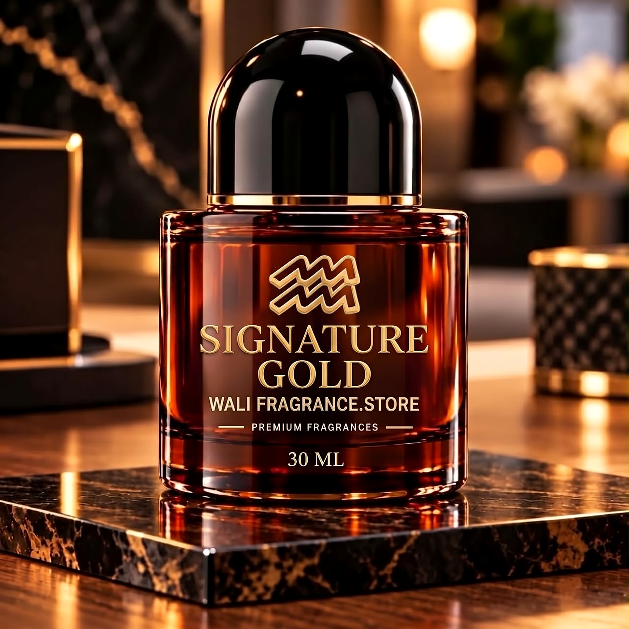 Signature Gold perfume bottle